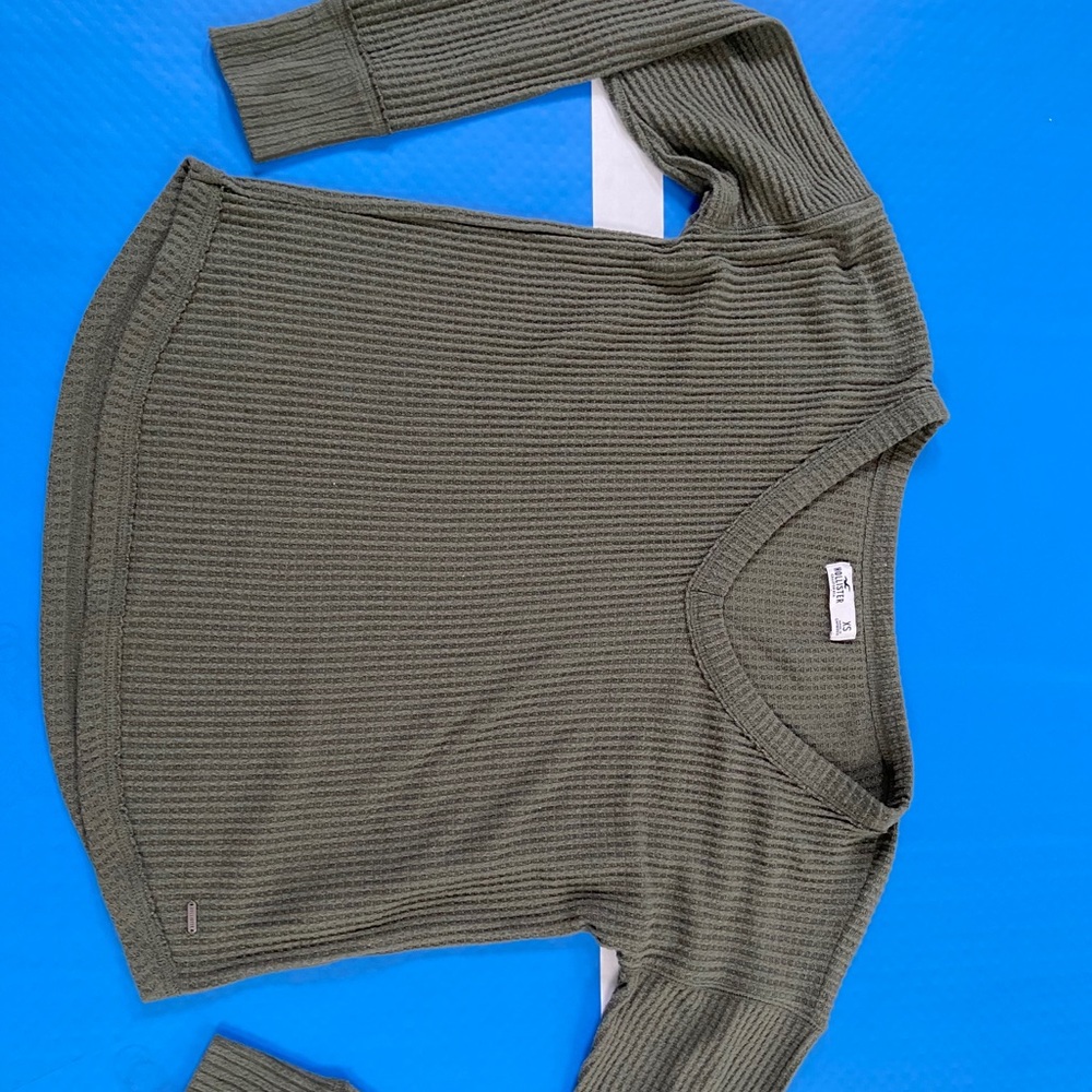 Waffle knit green hollister - xs